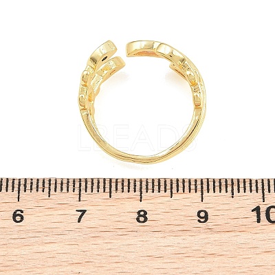 Brass Pave Cubic Zirconia Cuff Open Rings CU-CBACDF6-09G-02-1