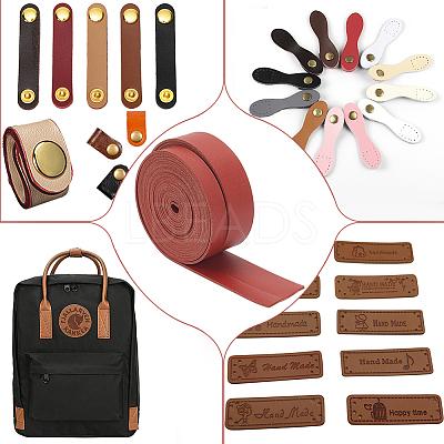 2 Rolls 2 Styles 3 Yards Double Face Imitation Leather Cord LC-WR0001-01A-1