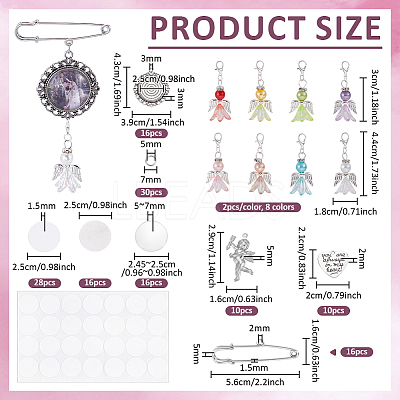 Brooch Findings Kits FIND-OC0014-34-1