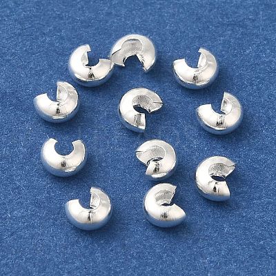 Brass Crimp Bead Cover KK-K383-07C-S-1