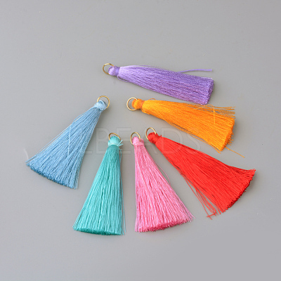 Nylon Thread Tassel Pendants Decoration X-FIND-Q065-3.5cm-A-1