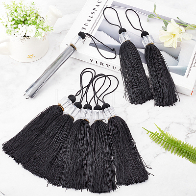 8Pcs Polyester Tassel Pendant Decorations AJEW-GF0004-66D-1