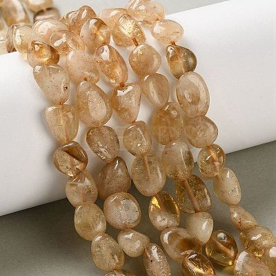 Natural Citrine(Heated) Beads Strands G-F827-A01-02-1