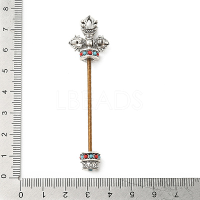 Brass Screw Peg Bails KK-NH0008-08AS-1