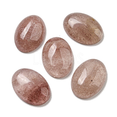 Natural Strawberry Quartz Cabochons G-C115-01A-18-1