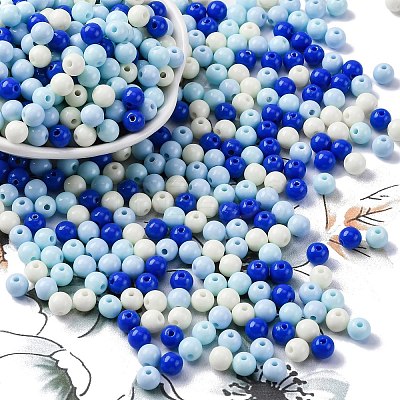Opaque Acrylic Beads SACR-Q004-01B-1