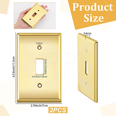 ABS Plastic Receptacle Outlet Wall Plate AJEW-WH0410-464B-01-1