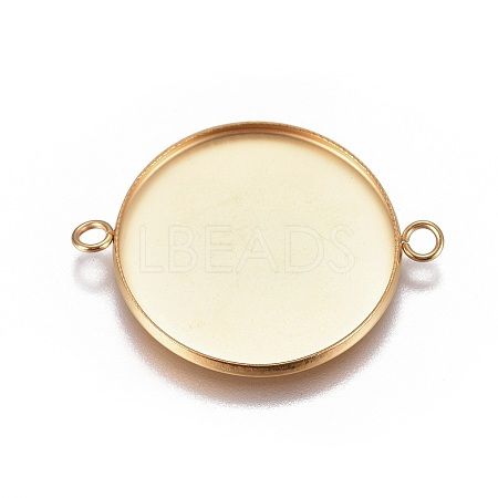 Ion Plating(IP) 304 Stainless Steel Cabochon Connector Settings LS-X-STAS-G127-14-25mm-G-1