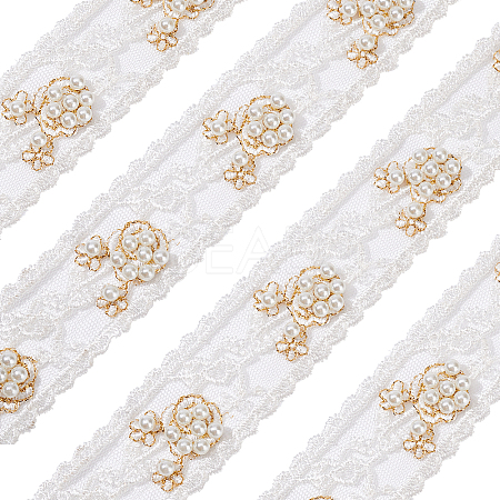 Flower Pattern Lace Embroidery Organza Trimming OCOR-FG0001-30-1