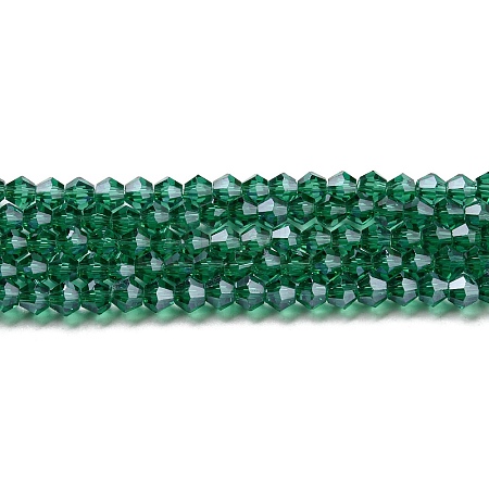 Transparent Electroplate Glass Beads Strands GLAA-F029-2mm-C10-1
