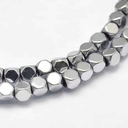 Electroplate Non-magnetic Synthetic Hematite Beads Strands G-I175-09B-1