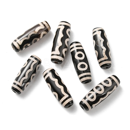 Tibetan Style 5-Eye dZi Beads TDZI-D008-01-1