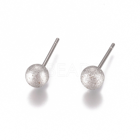 304 Stainless Steel Stud Earrings EJEW-G278-40P-03-1