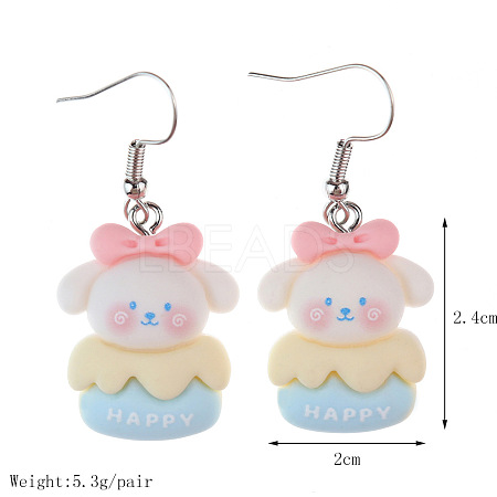 Food Theme Resin Dangle Earrings FS-WGC167F-08-1