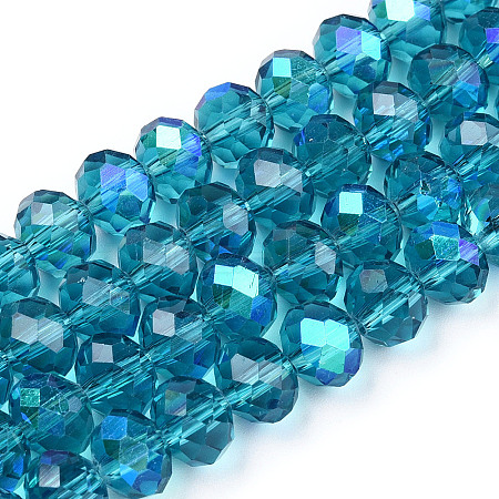 Electroplate Glass Beads Strands LS-EGLA-A034-T6mm-L25-1