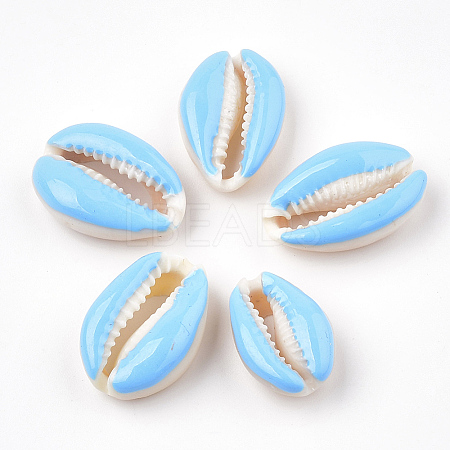 Natural Cowrie Shell Beads X-SHEL-S274-04B-1