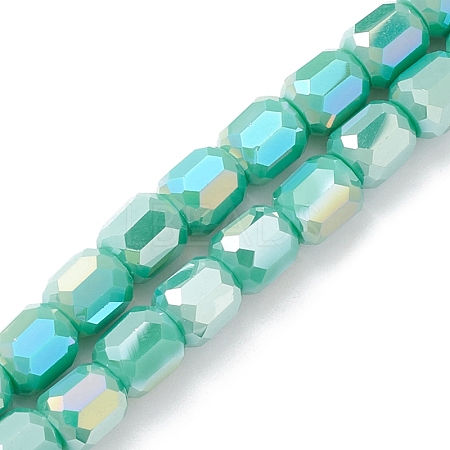Electroplate Glass Beads Strands EGLA-K015-08G-1