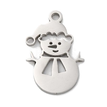 Anti-Tarnish Christmas 201 Stainless Steel Pendants STAS-Q015-09P-1