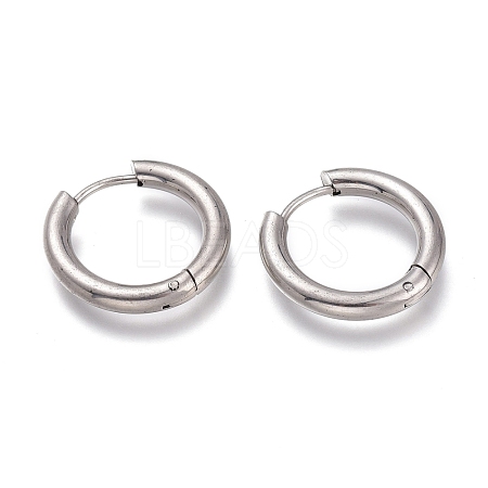 201 Stainless Steel Huggie Hoop Earrings EJEW-O095-05-04-1