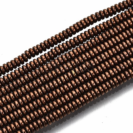 Electroplate Non-magnetic Synthetic Hematite Beads Strands G-T114-58-R-1