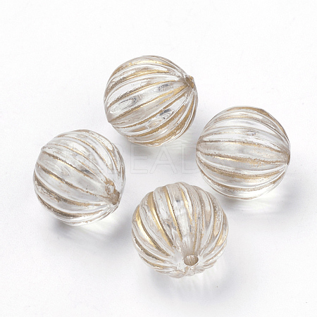 Plating Transparent Acrylic Beads X-PACR-Q115-60-12mm-1