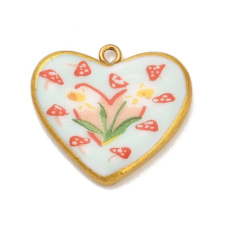 Printed Porcelain Pendants STAS-C183-03A-02-1