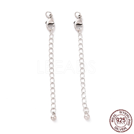 925 Sterling Silver Chain Extenders STER-D036-43AS-1