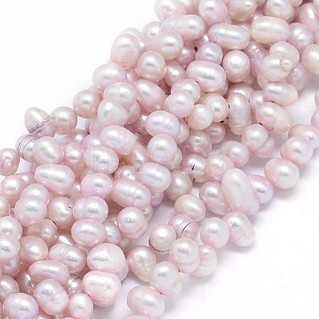 Dyed Natural Cultured Freshwater Pearl Beads Strands X-PEAR-L021-14B-1