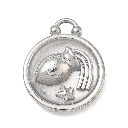 12 Constellations 304 Stainless Steel Pendants STAS-F354-01P-12-1