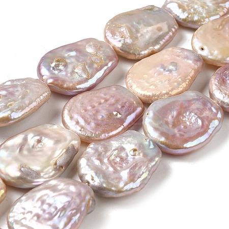 Natural Baroque Pearl Keshi Pearl Beads Strands PEAR-E016-022-1