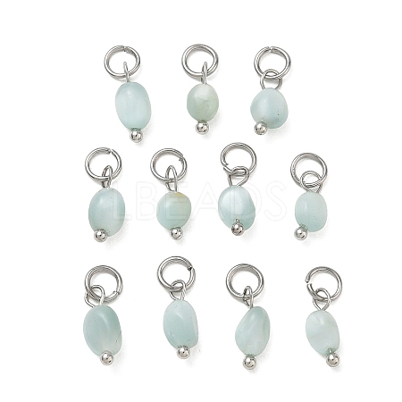 Natural Glass Pendants PALLOY-JF06036-1