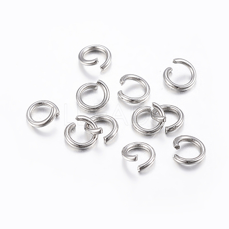 304 Stainless Steel Open Jump Rings X-STAS-H437-4x0.8mm-1