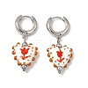 Brass Hoop Dangle Earrings KK-CBA8324-26P-6
