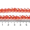 Electroplate Transparent Glass Beads Strands EGLA-A035-T6mm-A05-4