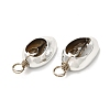 Electroplated Shell Beads Pendants PALLOY-JF01002-02-3