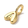 Brass Micro Pave Cubic Zirconia Pendants KK-K345-13A-G-2