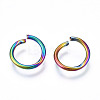 Ion Plating(IP) Rainbow Color 304 Stainless Steel Open Jump Rings STAS-N098-062B-01-2