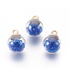 Transparent Glass Bottle Pendants GLAA-L018-06-1