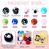 40Pcs 8 Colors Handmade Lampwork Beads LAMP-TA0001-54A-4