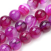 Natural Striped Agate/Banded Agate Beads Strands G-S259-04-8mm-3