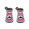 Halloween Theme Spray Painted Alloy Enamel Pendants ENAM-T020-09I-2