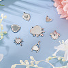 7Pcs 7 Styles 304 Stainless Steel Pendant Cabochon Settings STAS-TA0005-83-5