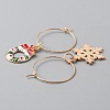 Christmas Zinc Alloy Enamel Wine Glass Charms AJEW-WH0342-70-2