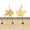 Brass Micro Pave Clear Cubic Zirconia Stud Earring Findings KK-Z099-01G-02-3