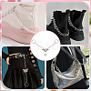 ANATTASOUL 2Pcs Bat with Spider Web Alloy Shoe Charms Chains FIND-AN0001-05-6