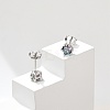925 Sterling Silver Moissanite Rhinestone Stud Earrings EJEW-U042-05P-01-1
