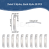 Unicraftale 100Pcs 5 Styles 201 Stainless Steel Connector Charms STAS-UN0044-64-4
