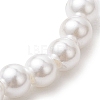 Round Shell Pearl Beaded Stretch Rings for Women RJEW-JR00761-4