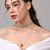 4Pcs 4 Style 925 Sterling Silver Box Chain Extender STER-BBC0007-17G-5