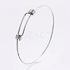 Adjustable 304 Stainless Steel Expandable Bangle Making BJEW-H510-01P-1